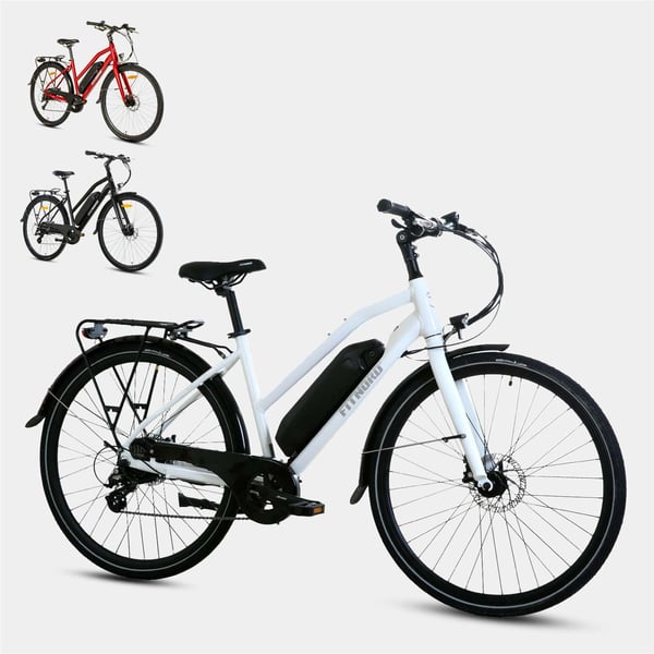 FitNord Ava 200 Elcykel 2024, vit (540 Wh batteri)