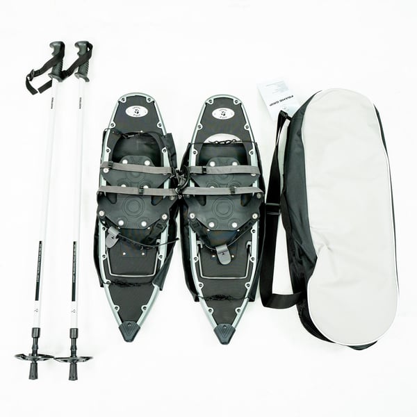 Snow Fox FrameGrip snöskor + Nortrek Teleskopstavar 120–160 cm