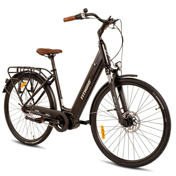 FitNord Classic 500 Elcykel, svart (630 Wh batteri)  med ytterligare ett års garanti