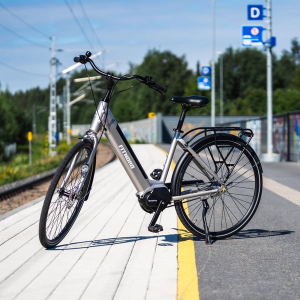 FitNord Classic 500 Elcykel 2024, silver (630 Wh batteri)