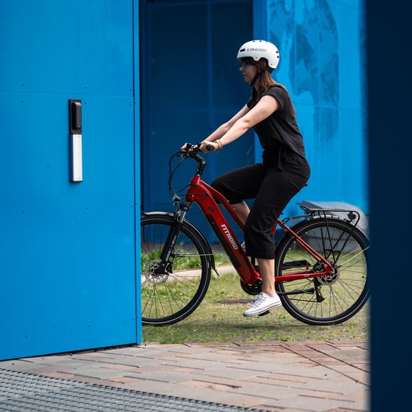 FitNord Ava 300 Elcykel 2024, röd (720 Wh batteri)