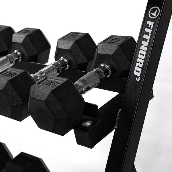 FitNord Hantelställ tre våningar, 130 cm