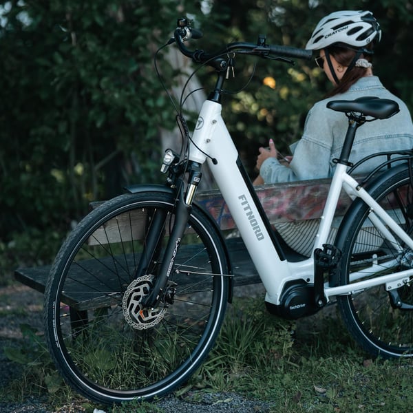 FitNord Classic 500 Elcykel 2024, vit (612 Wh batteri)