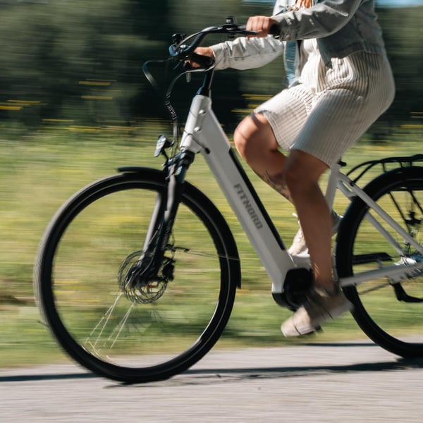 FitNord Classic 500 Elcykel 2024, vit (612 Wh batteri)