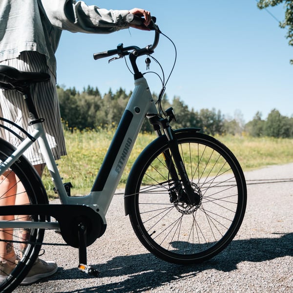 FitNord Classic 500 Elcykel 2024, vit (612 Wh batteri)