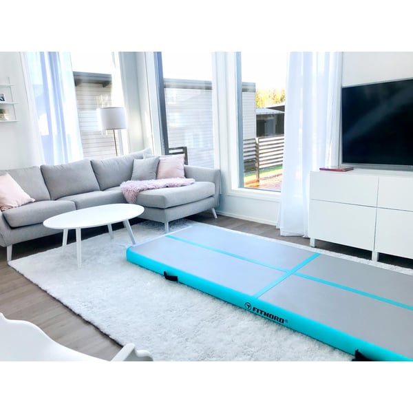 FitNord Airtrack luftvoltbana 3 x 1 meter, turkos