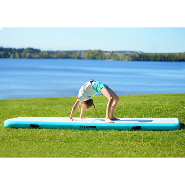FitNord Airtrack luftvoltbana 3 x 1 meter, turkos