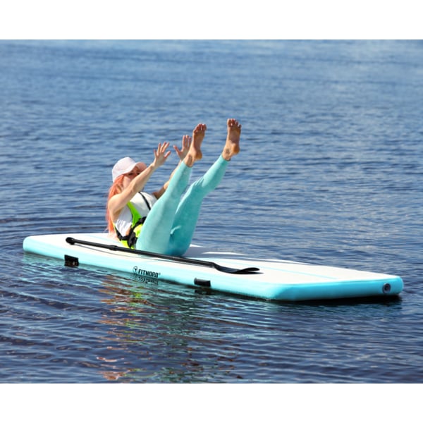 FitNord Airtrack luftvoltbana 3 x 1 meter, turkos
