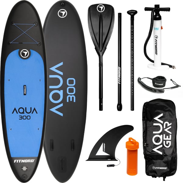 FitNord Aqua 300 SUP-brädsats, Svart/Blå