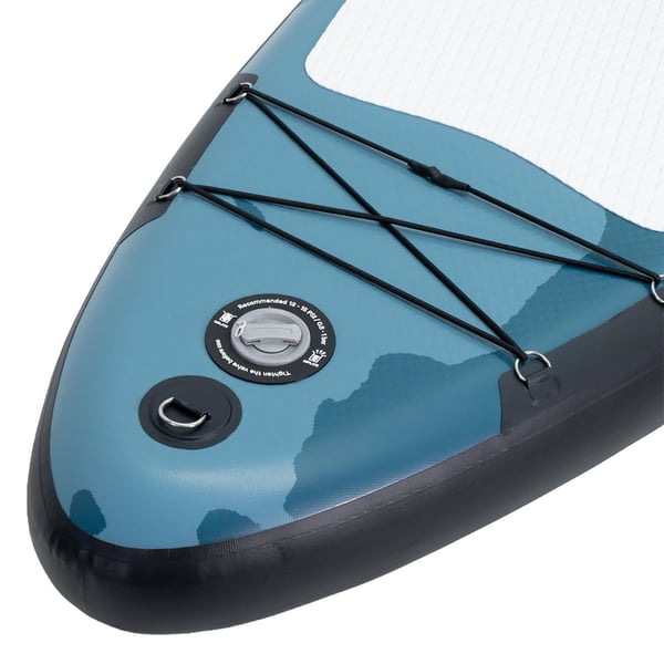 FitNord Aqua 330 SUP-brädset, KEMI (vit-svart), med glasfiberpaddel