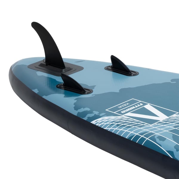FitNord Aqua 330 SUP-brädset, KEMI (vit-svart), med glasfiberpaddel