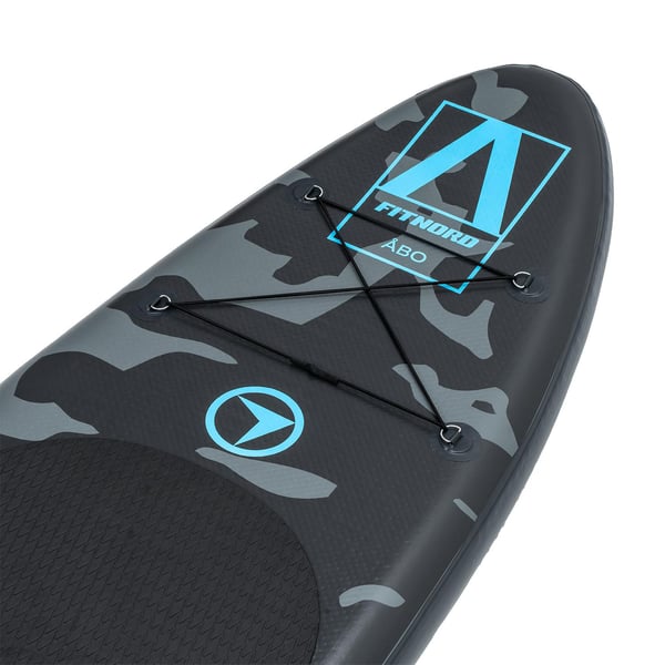 FitNord Aqua Lite SUP-brädset, Åbo (svart-turkos), med aluminiumpaddel