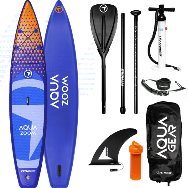 FitNord Aqua Zoom 380 SUP-brädsats, Mörkblå