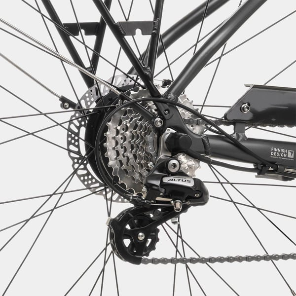 FitNord Ava 200 Elcykel 2024, svart (540 Wh batteri)