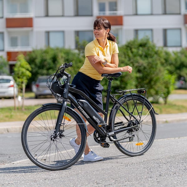 FitNord Ava 200 Elcykel, svart (540 Wh batteri)