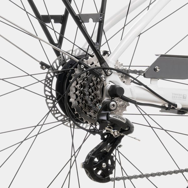 FitNord Ava 200 Elcykel 2024, vit (540 Wh batteri)