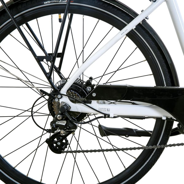FitNord Ava 200 Elcykel, vit (540 Wh batteri) 