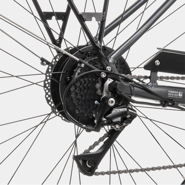 FitNord Ava 300 Elcykel 2024, svart (720 Wh batteri)