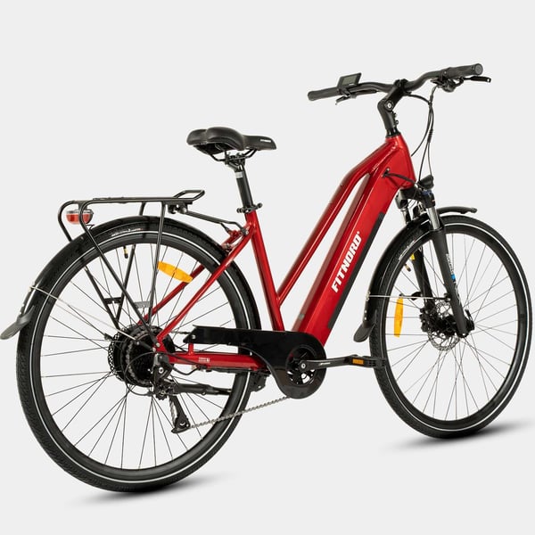 FitNord Ava 300 Elcykel 2024, röd (720 Wh batteri)