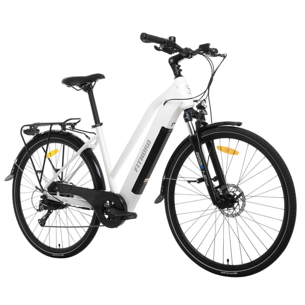 FitNord Ava 300 Elcykel 2024, vit (720 Wh batteri)