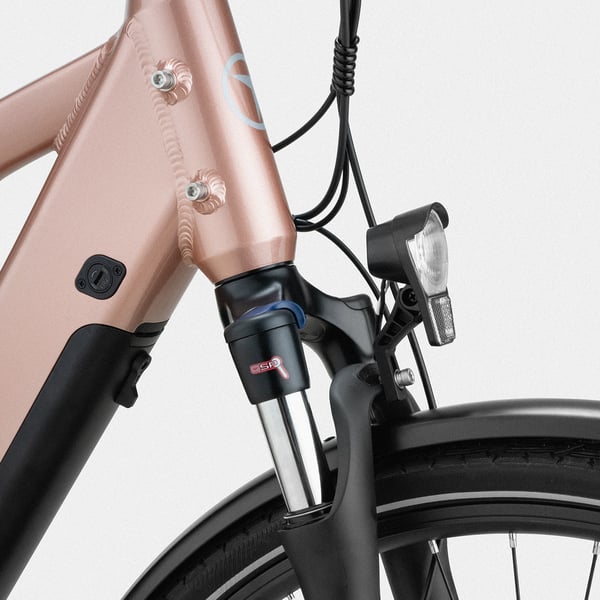 FitNord Ava 500 Elcykel 2024, roséguld (612 Wh batteri)