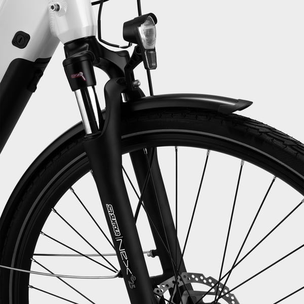 FitNord Ava 500 Elcykel 2024, vit (612 Wh batteri)