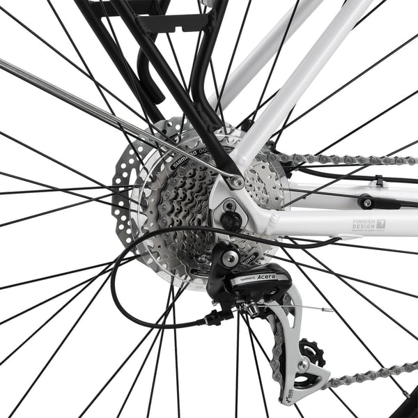 FitNord Ava 500 Elcykel 2024, vit (612 Wh batteri)