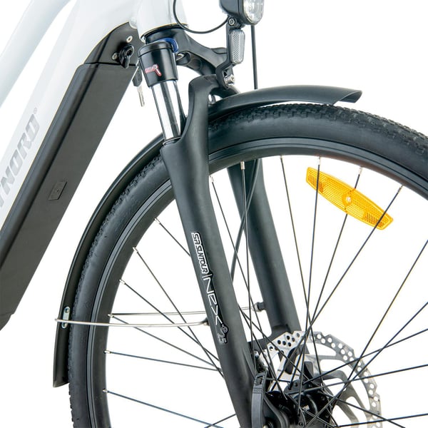 FitNord Ava 700 Elcykel, vit (720 Wh batteri)  med ytterligare ett års garanti