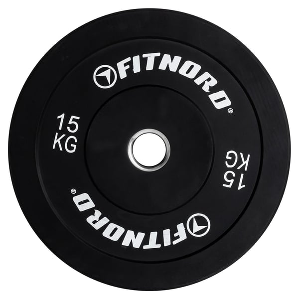 FitNord Bumper Black Viktskiva 15 kg