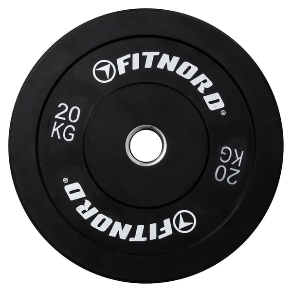FitNord Bumper Black Viktskiva 20 kg