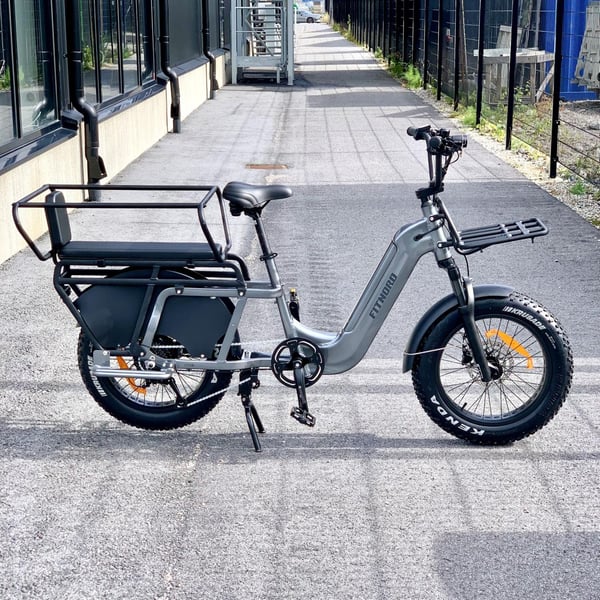 **DEMO STOCKHOLM** FitNord Cargo 350 Longtail Elcykel, Grå, One size, 720Wh