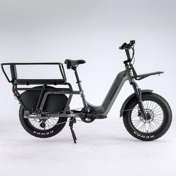 FitNord Cargo 350 Longtail Elcykel, grå
