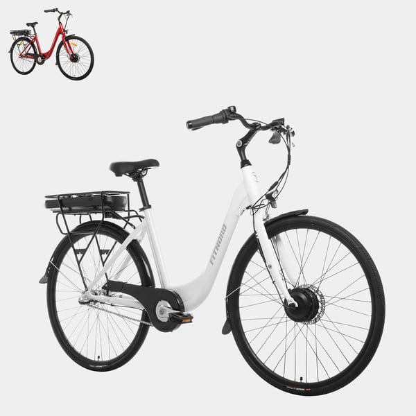 FitNord Classic 200 Elcykel 2024, vit (540 Wh batteri)