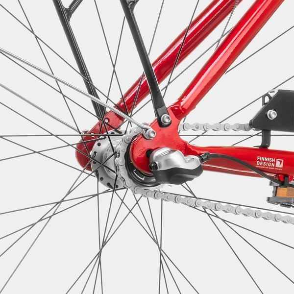 FitNord Classic 200 Elcykel 2024, röd (540 Wh batteri)