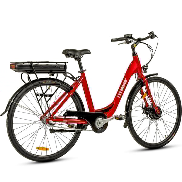 FitNord Classic 200 Elcykel, röd (540 Wh batteri)