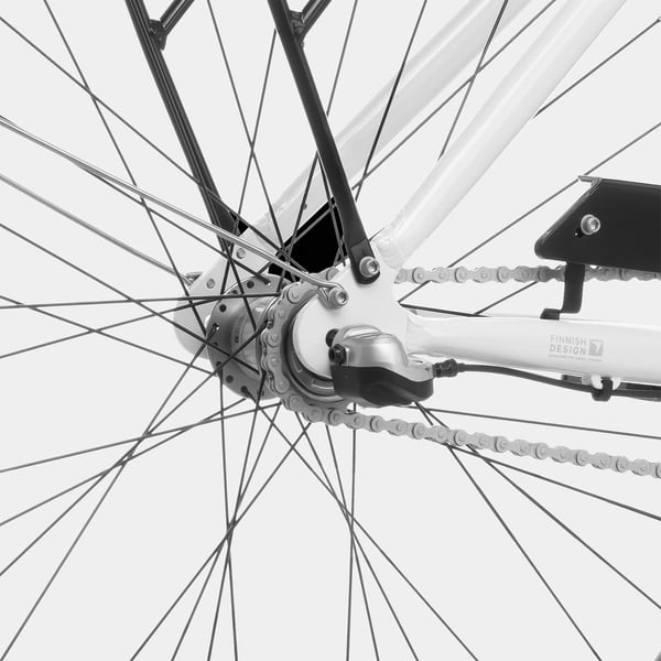 FitNord Classic 200 Elcykel 2024, vit (540 Wh batteri)