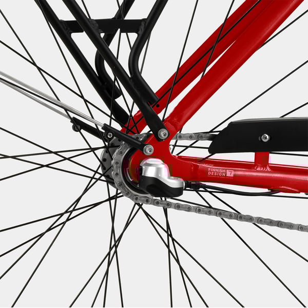 FitNord Classic 300 Elcykel 2024, röd (489,6 Wh batteri)