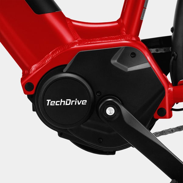 FitNord Classic 300 Elcykel 2024, röd (489,6 Wh batteri)