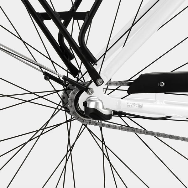 FitNord Classic 300 Elcykel 2024, vit (504 Wh batteri)