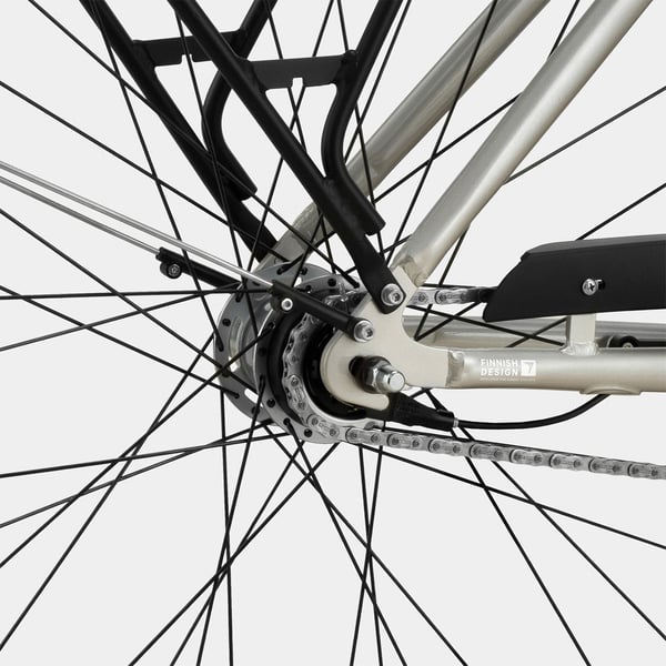 FitNord Classic 500 Elcykel 2024, silver (630 Wh batteri)
