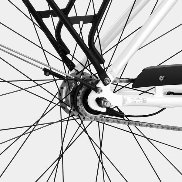 FitNord Classic 500 Elcykel 2024, vit (612 Wh batteri)