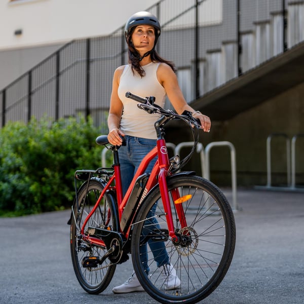 FitNord Ava 200 Elcykel, röd (540 Wh batteri)