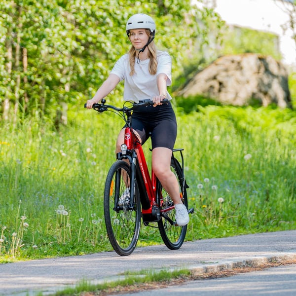 FitNord Ava 500 Elcykel 2023, röd (630 Wh batteri)