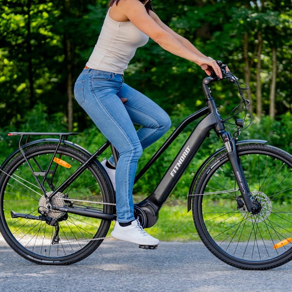 FitNord Ava 700 Elcykel, svart (720 Wh batteri)  med ytterligare ett års garanti