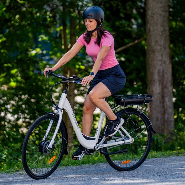 FitNord Classic 200 Elcykel, vit (540 Wh batteri)