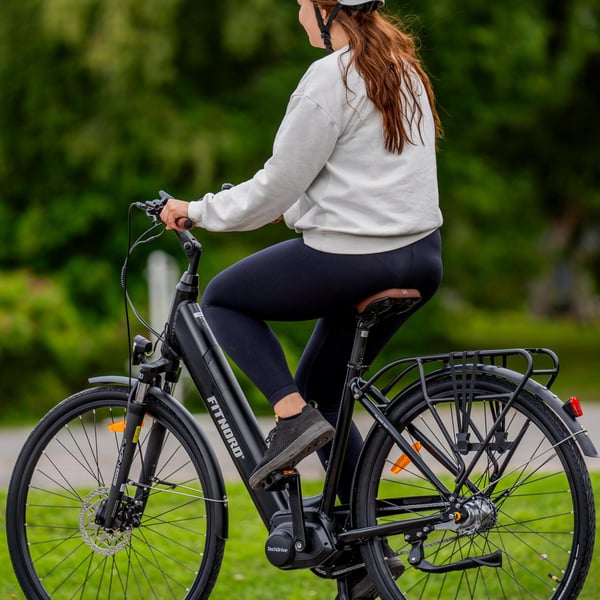 FitNord Classic 500 Elcykel, svart (630 Wh batteri)  med ytterligare ett års garanti