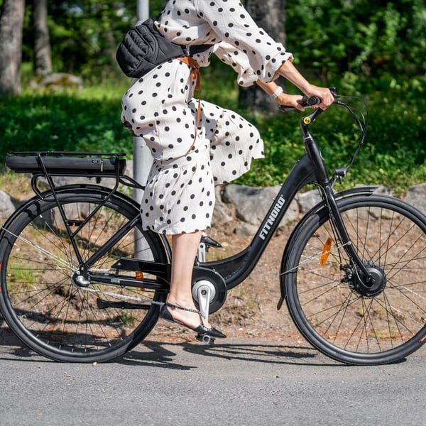 FitNord Classic 200 Elcykel, svart (540 Wh batteri)