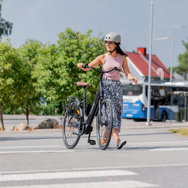 FitNord Classic 300 Elcykel, svart (504 Wh batteri)  med ytterligare ett års garanti