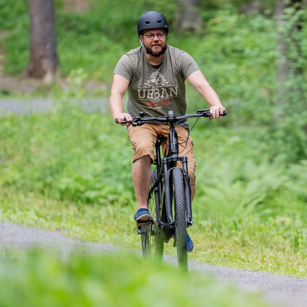 FitNord Ranger 500 Elmountainbike, svart (630 Wh batteri)  med ytterligare ett års garanti
