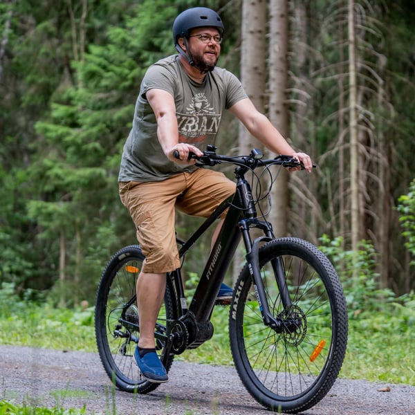 FitNord Ranger 500 Elmountainbike, svart (630 Wh batteri)  med ytterligare ett års garanti